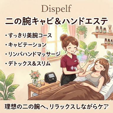 【すっきり美腕】二の腕キャビ＆極上リンパハンドエステ30分