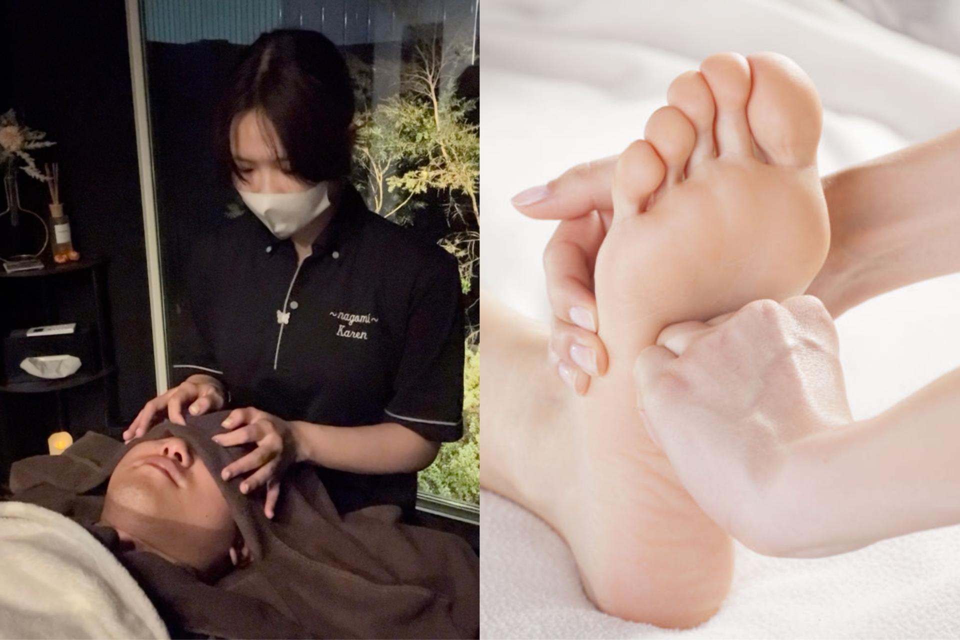 眠れるヘッドスパ３０分+足裏つぼ押し１０分