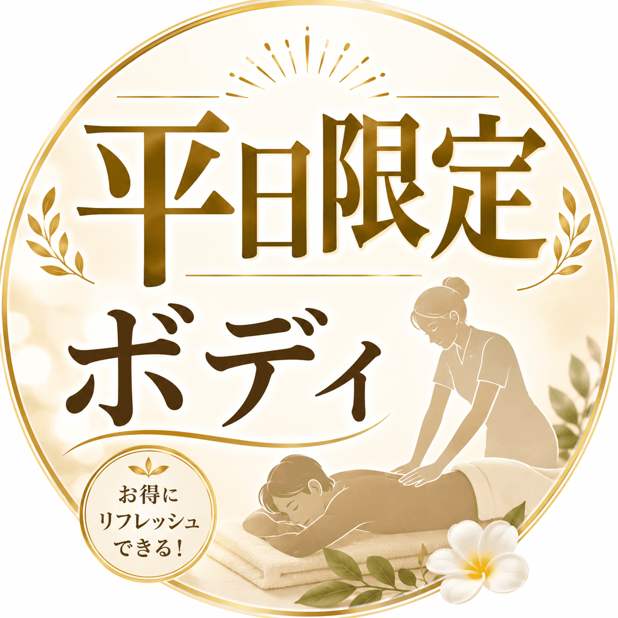 【無料10分】100分(ボディケア60分＋フットケア30分＋無料10分)