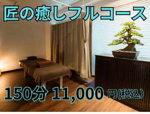 匠の癒し150分フルコース（フット45分＋ボディ90分＋ヘッド15分）