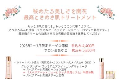 【サロン会員さま以外】最高ときめき肌トリートメント 55分