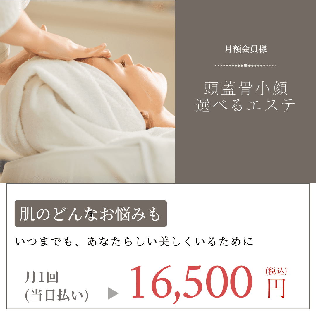 月1回継続選べるエステ