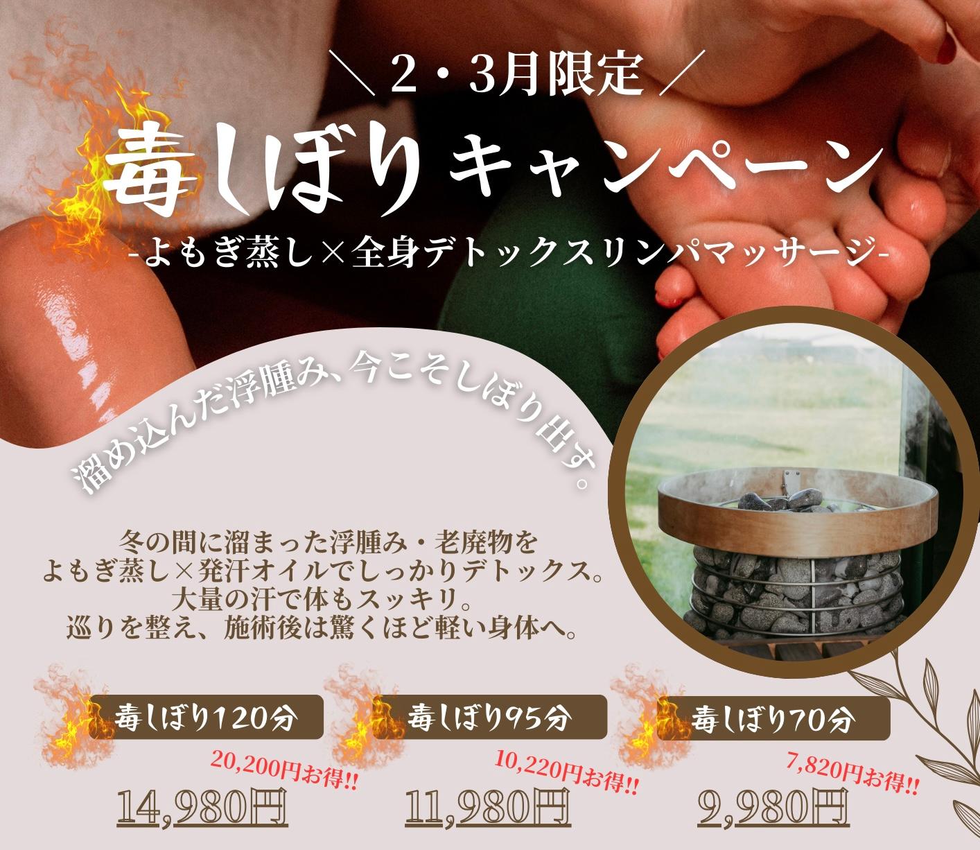 【2月･3月限定】毒しぼり95分