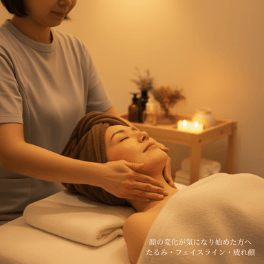 【たるみ・むくみ改善】小顔リンパ×ドライヘッド｜頭から引き上げ80分