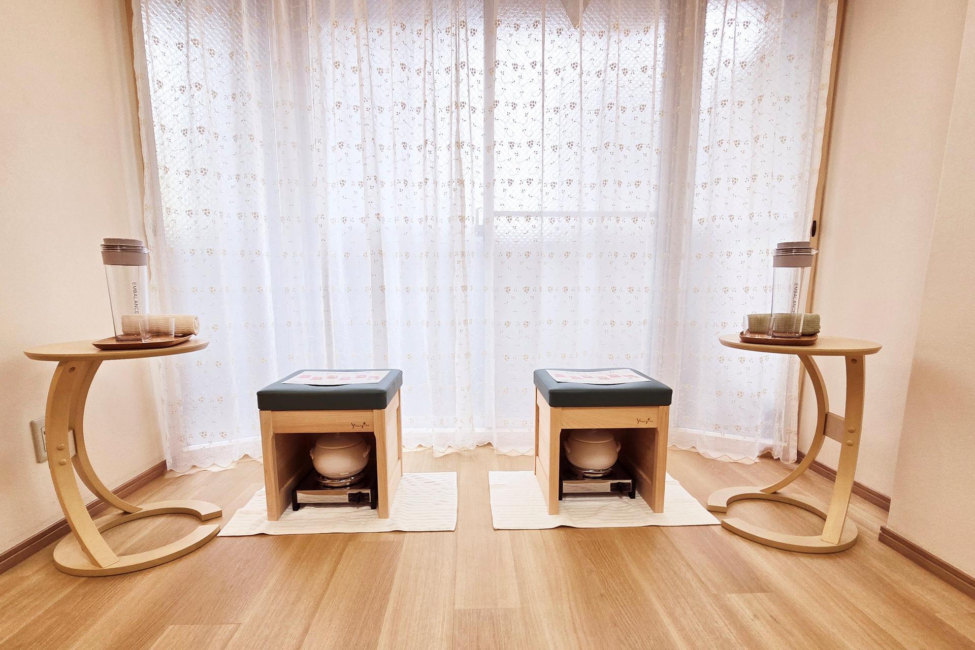 2人時間のよもぎ蒸し(40分)10分延長無料