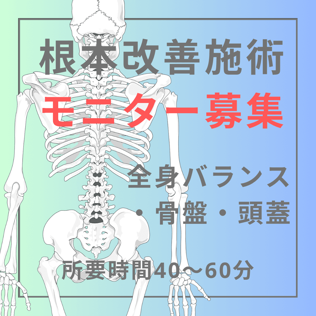 【モニター】根本改善施術40分（2.3回目）