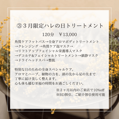 【3月限定】ハレの日トリートメント