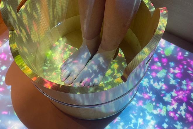 デジタルアートフラワー×足湯15分＆フットマッサージ 15分