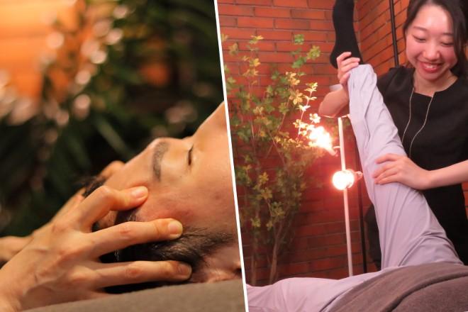 極上ドライヘッドスパ+軽脚セラピー 60分