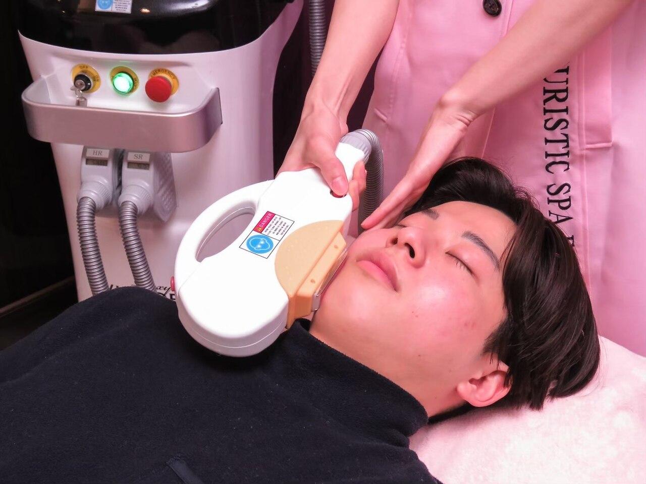 【新規限定】【メンズ美肌脱毛】お顔全体★ヒゲ脱毛 60分