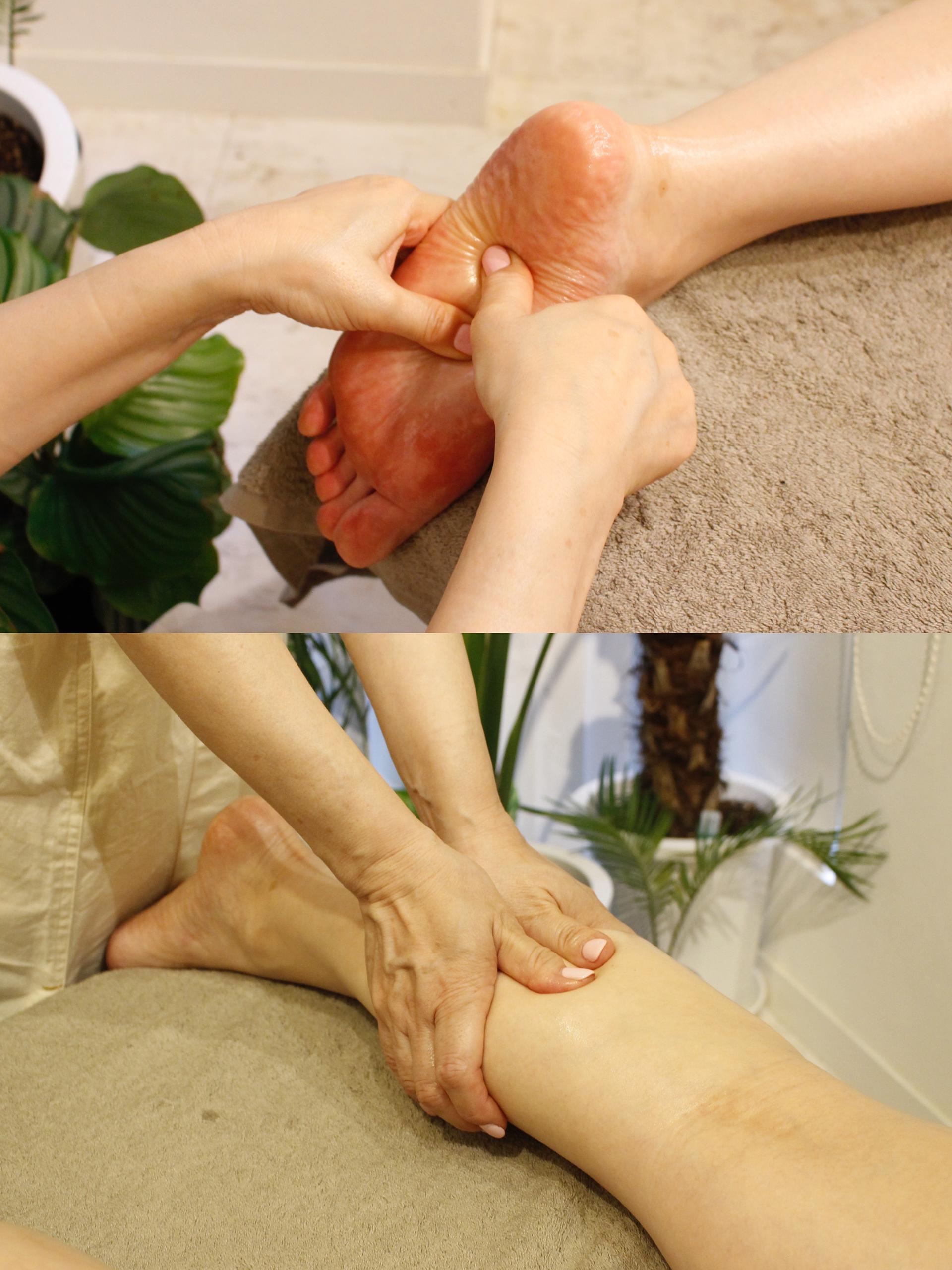 足つぼオイルマッサージ４５分（ヘッドマッサージ付き）