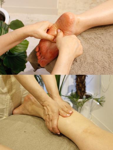 足つぼオイルマッサージ４５分（ヘッドマッサージ付き）