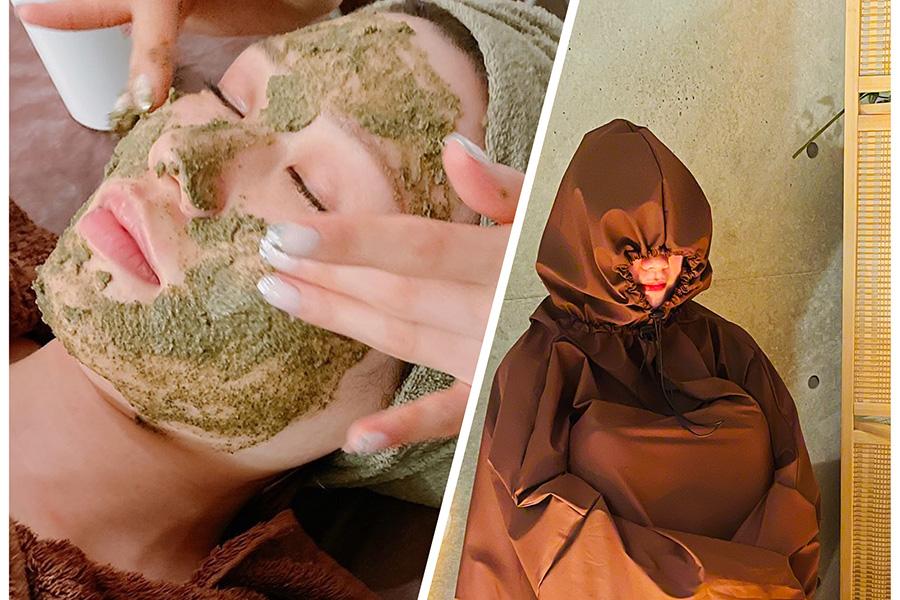 【オススメ】オーガニックハーブデトックス (発汗オイル塗布＋よもぎ蒸し＋全顔ハーブピーリング) 180分