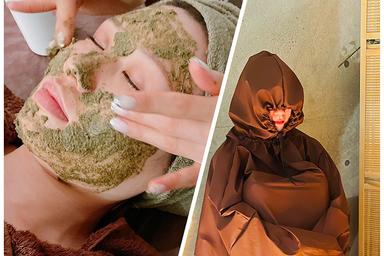 【オススメ】オーガニックハーブデトックス (発汗オイル塗布＋よもぎ蒸し＋全顔ハーブピーリング) 180分