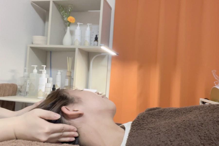 【全員OK】【顔も心も軽く】頭蓋骨調整＋デコルテ肌ケア＋自律系統ケア 50分