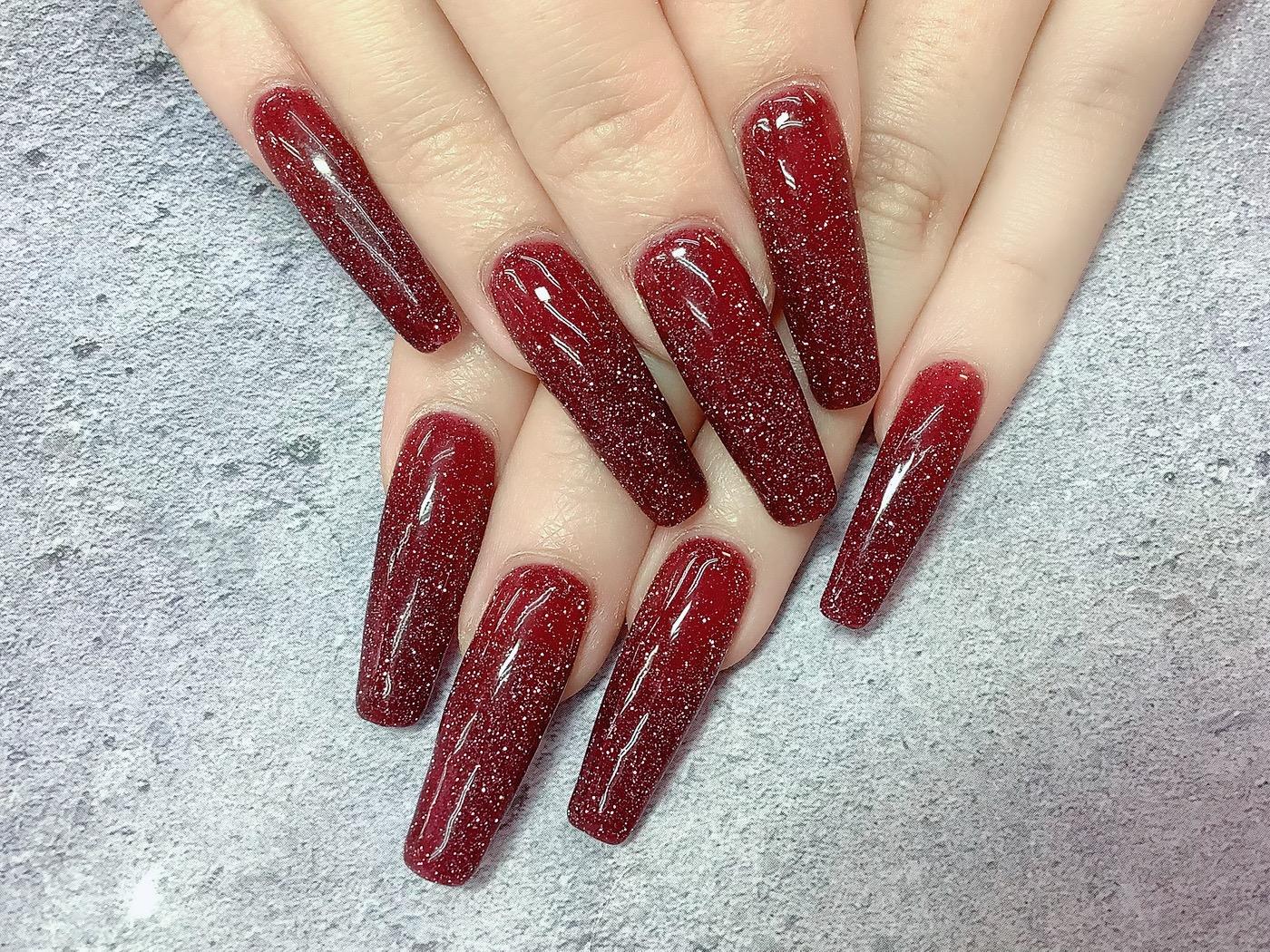 【チップスカルプチャー】ワンカラー／ラメグラデーション