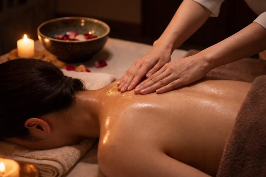 【お得なコース】アロマリンパオイルマッサージ60分＋ドライヘッドスパ10分