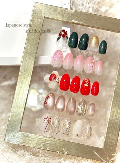 【全員OK】【オフ有】日本を感じる和風デザインネイル 105分