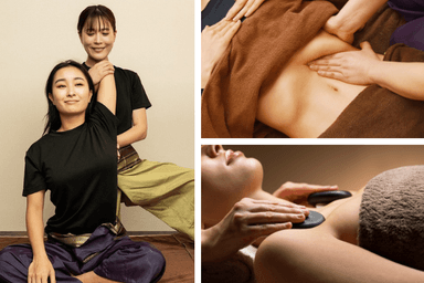 【12周年記念★】首や肩が辛い方へ。タイ古式60＋ヘッド20＋ホットストーン10