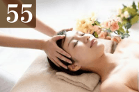 眠れるヘッドスパ４５分+足裏つぼ押し１０分