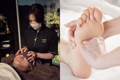 眠れるヘッドスパ３０分+足裏つぼ押し１０分