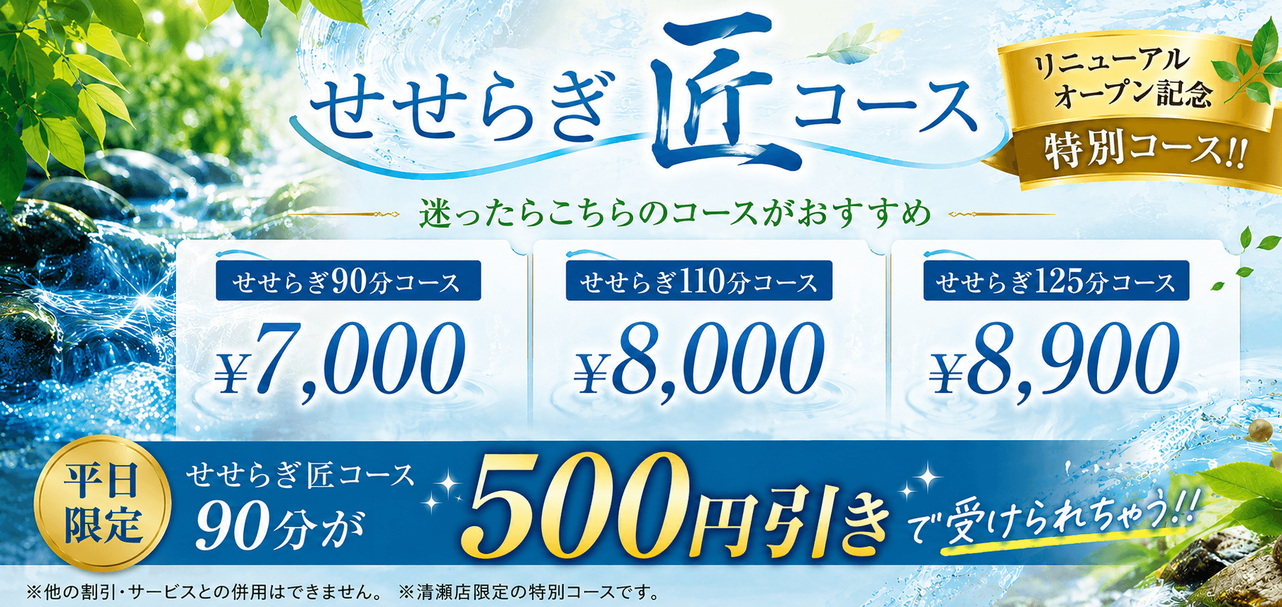 せせらぎ90分コース